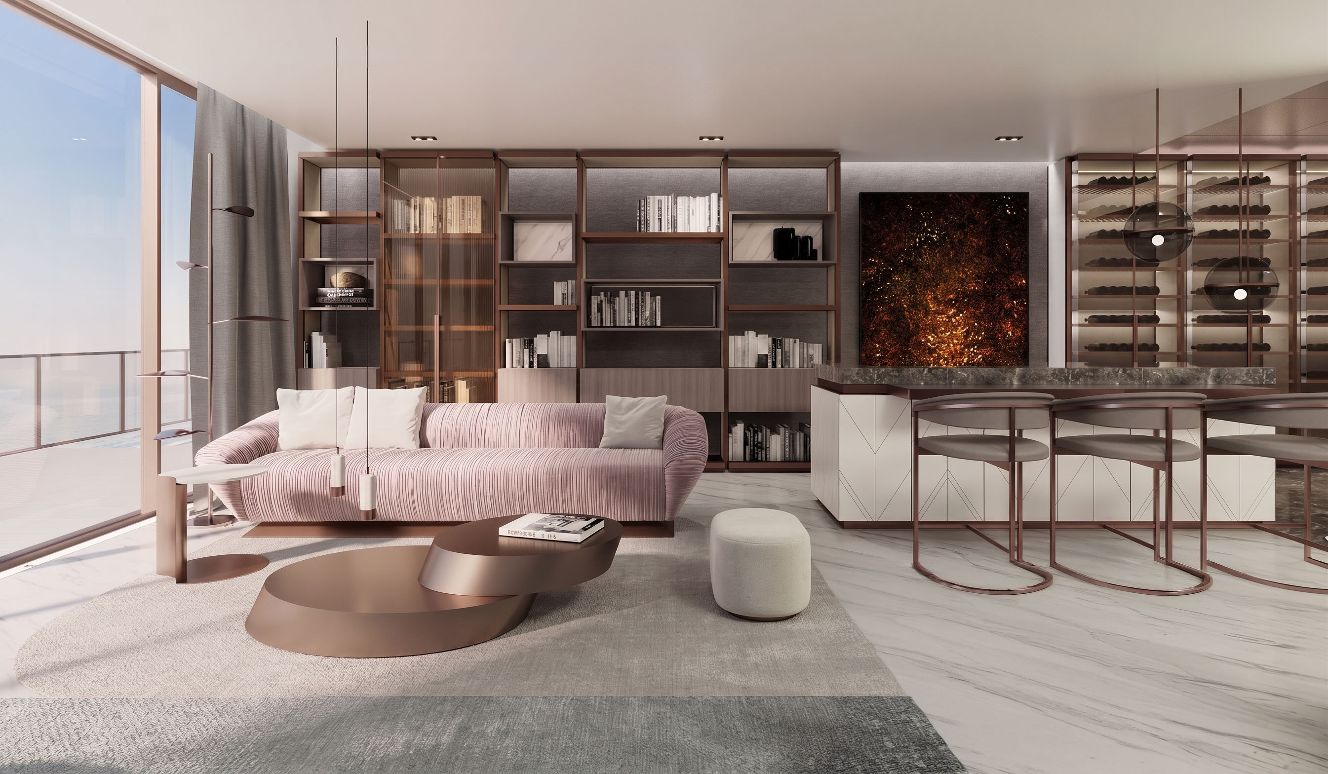 Interior residencial de lujo por Colors of Design Group en Miami