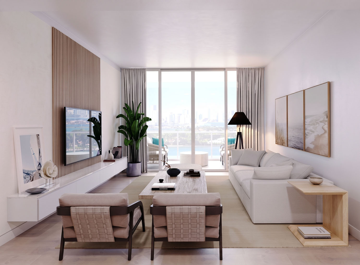 Sala residencial amueblada de diseño de interiores integral por Colors of Design Group
