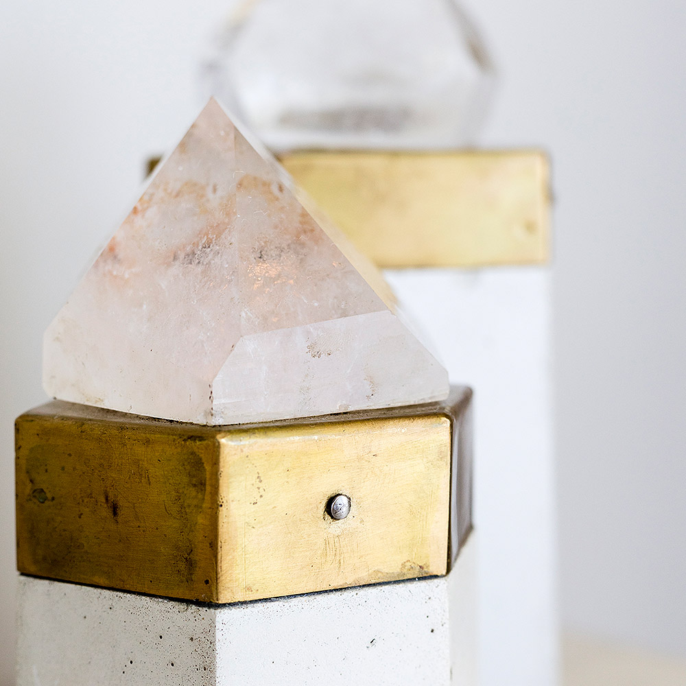 Quartz crystal table lamp by Colors of Design Group